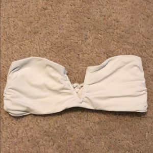 Frankie’s Bikinis White Macrame Bikini Top